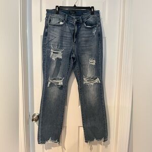 Judy Blue straight fit distressed jeans size 16 W
